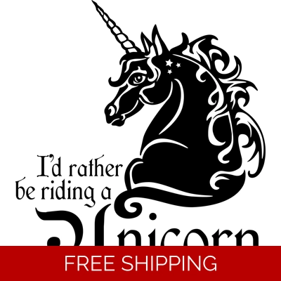 Id rather be riding a Unicorn Die Cut Vinyl Decal sticker Id rather be riding a Unicorn Die Cut Vinyl Decal sticker
